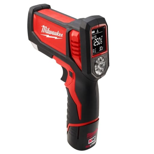 Laser TEMP-GUN Cordless Lithium-Ion Thermometer Kit for HVAC/R (NIST)