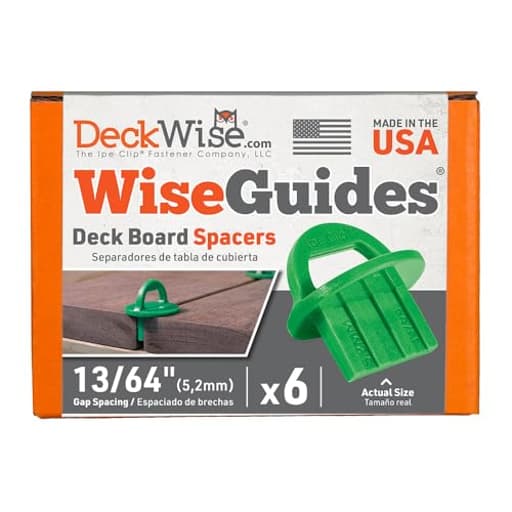 WiseGuides 13/64" Gap Deck Board Spacer Guide for Hardwood, Pressure Treated Lumber, Thermal Wood, PVC and Composite Decking Alignment