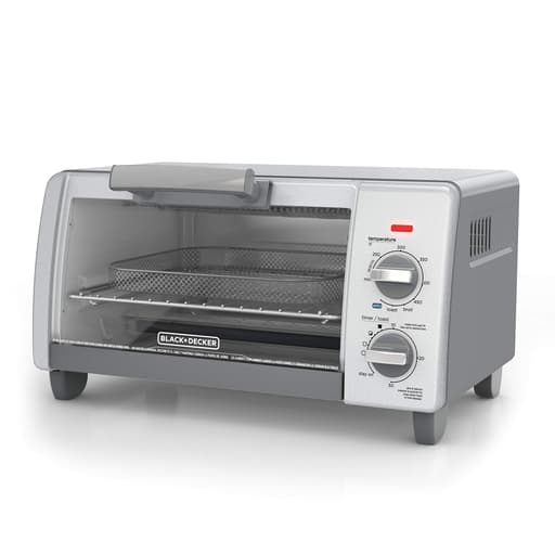 Crisp N Bake Air Fry Toaster Oven (4-slice, gray)