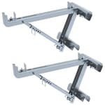 Ladder Jacks 2 Pack for Metaltech Scaffolding Platform,Two-Rung Short Body Extension Ladder Jack for Working Stage,2024 Upgrading Design & Strengthen Stability.