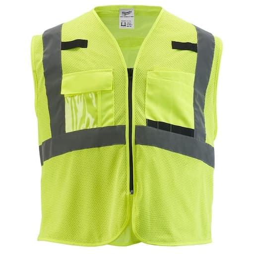Class 2 High Visibility Yellow Mesh Safety Vest - S/M
