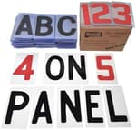 4" Flex Changeable Sign Letters on 5" Clear Panels – Black Letters & Red Numbers – Fits A-Frame, Sidewalk & Portable Signs – Made in USA