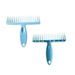 2 Pack Broom Cleaning Tool Hair Removal Comb Cleaner for One Sweep Broom Commercial Dust Mop Floor Sweeper Stand Up Broom Upright Dustpan Combo Set Removing Hair Dust on Brooms
