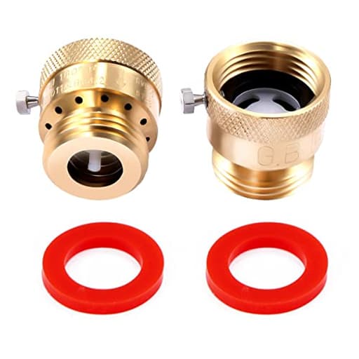 2 Pack Brass 3/4" Inch GHT Hose Bibb Connector Backflow Preventer Vacuum Breaker