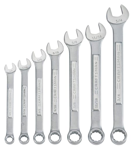 SAE Raised-Panel Combination Wrench Set