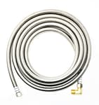 Shark Premium 10 FT Stainless Steel Dishwasher Hose - Burst Proof Water Supply Line 3/8" MIP Elbow - 10 Year Warranty