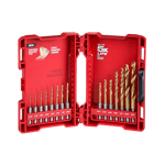 15 PC SHOCKWAVE™ RED HELIX™ Titanium Drill Bit Set