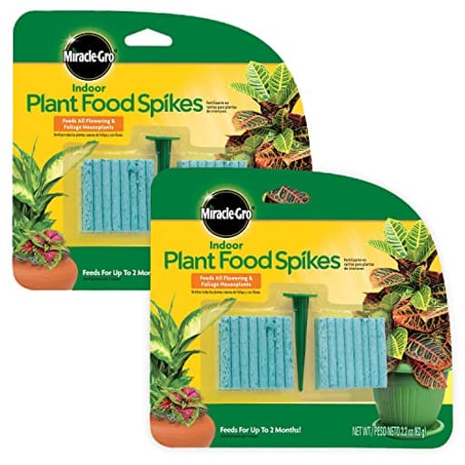 Indoor Plant Food Spikes, Includes 48 Spikes - Continuous Feeding for all Flowering and Foliage Houseplants - NPK 6-12-6