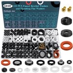 233 Pcs Plumbing and Faucet Washers Assortment Kit for Assorted Spigot Water Hose Bib Outside Garden faucet Splitter Gasket Leak Plumbes Valve Stem Worn Out Repair