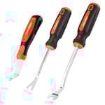 3Pcs Trim Removal Tool and Staple Remover Set, Heavy Duty Pry Tool Clip Removal Tool Staple Puller, Upholstery Tools for Removing Staples, Tacks, Auto Clip Fasteners, Door Panel, Dashboard