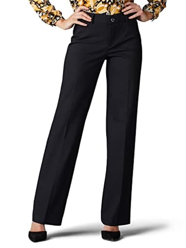 Women's Ultra Lux Comfort with Flex Motion Trouser Pant Black 18 Medium