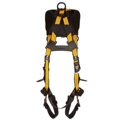 Vest style full-body harness, 5-point, back and side D-rings, quick-connect chest and leg buckles (L-XL)
