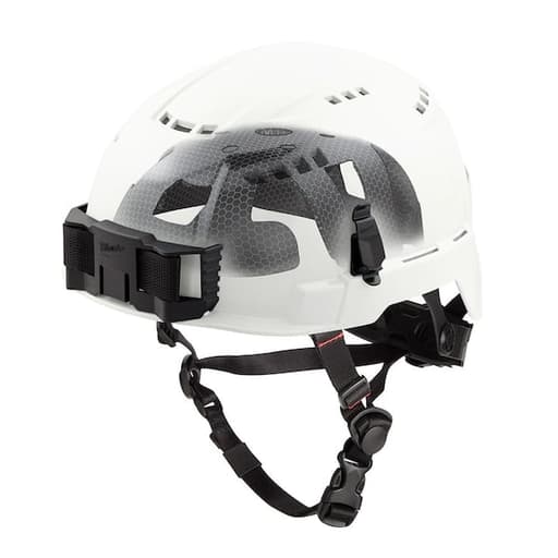 BOLT White Vented Safety Helmet with IMPACT ARMOR Liner