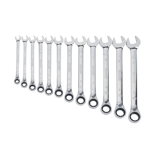 Reversible SAE Ratcheting Wrench Set (12-Piece)
