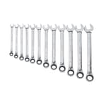 Reversible SAE Ratcheting Wrench Set (12-Piece)
