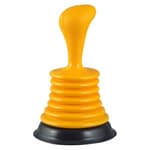 PlumbCraft 11-in. Mini Drain Plunger, Drain and Sink Plunger for Kitchen and Bathroom Drains, Drain Clog Remover with Handle, Bellows Plunger to Unclog Sink Drain, DIY Bathroom Sink Accessory