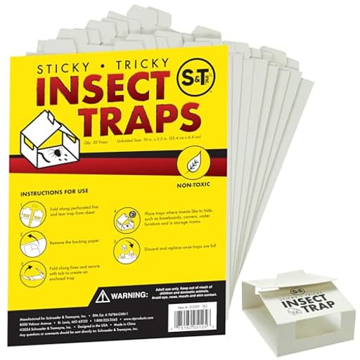 Insect Traps, 30 Count, Glue Traps for Brown Recluse, Hobo Spiders, Black Widows, Use in Home, Basement or Garage, or Utility Rooms for Pest Control