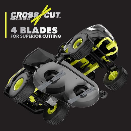 80V Brushless 42" Battery Cordless Electric Riding Lawn Tractor