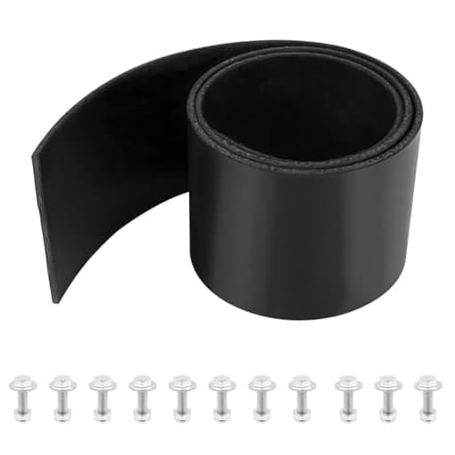 Universal Snowplow Blade Flap, Snowplow Rubber Plow Deflector Attachments, Suitable for 48”-72” Blade, 72”x 6”x 1/4” Rubber Snow Deflector with 11 Sets Mounting Hardware