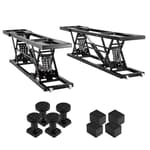 Car Lift, 7,000 LBS Capacity Portable Car Lift, with Extended-Length Plates, 26.8" Max. Height, Heavy-Duty Carbon Steel Truck Lift with 120V Power Unit, Auto Car Jack Lifts for Home Garage Shop