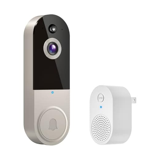 1080p Wireless Video Doorbell Camera, AI Human Detection, 2-Way Talk, Live View, Night Vision, Cloud Storage, 2.4G WiFi Only, Battery Powered, Indoor Outdoor Surveillance