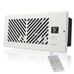 Quiet Register Booster Fan Fits 4”x10” Register Holes, Smart Vent Booster Fan with Thermostat & Remote Control, 10-Speed Control Heating Cooling AC Vent