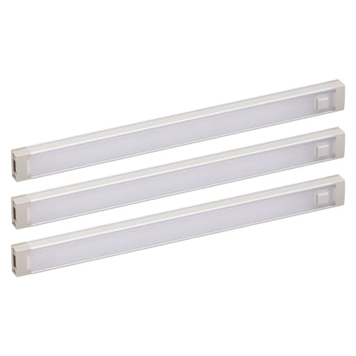 3-Bar LED Under-Cabinet Lighting Kit, Cool White, 9"