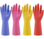 Rubber Kitchen Dishwashing Gloves - 4 Pairs Colorful Reusable Household Cleaning Gloves for Washing Dishes and Cleaning Tasks, Flexible Long-lasting and Non-Slip