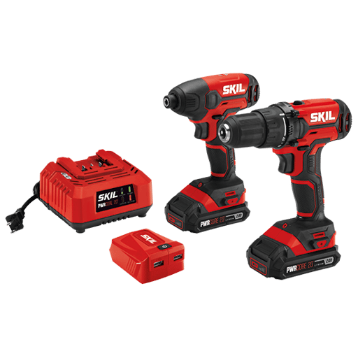 20V 3-Tool Kit: Drill Driver, Impact Driver, PWR ASSIST USB Adapter
