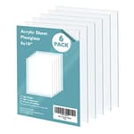 Plexiglass Sheets Acrylic Sheets 6 Pack of 8x10’’ 0.04 Thick Clear Plastic Cast Transparent Plexi Glass for Crafting Projects, Replacement Picture Frame Glass, DIY Display, Easy to Cut