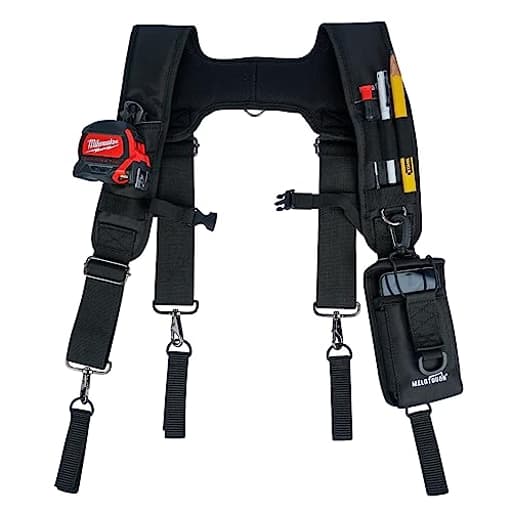 Tool Belt Suspenders Construction Bag Suspenders Padded Work belt Suspenders for Carpenter/Electrician/Roofing/Farmer work Suspension Rig