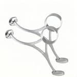 2Pack Stainless Steel Bar & Floor Mount Combination Foot Rail Bracket ,Fits 50.8mm/2inch OD Bar Foot Rail Tubing Furniture Hardware with Screws