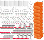 238-Piece Pegboard Hooks Assortment, Pegboard Accessories with Pegboard Bins for Organizing Various Tools