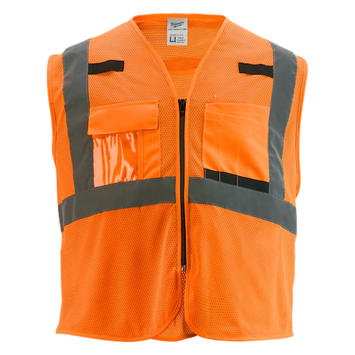 Class 2 High Visibility Orange Mesh Safety Vest - 2XL/3XL