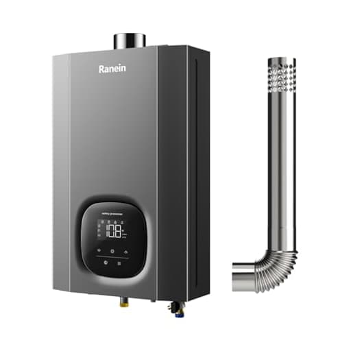 Natural Gas Tankless Water Heater with Vent Pipe, Indoor Max 4.3 GPM, 100,000 BTU Instant Hot Water Heater
