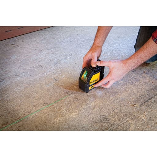 100 ft Green self-leveling cross line laser level