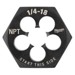 1/4"-18 NPT 1-7/16" Hex Threading Die