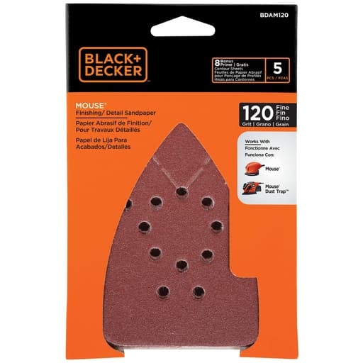 120G MOUSE Sandpaper, 5-Pack