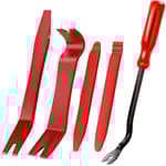 5 PCS Nylon Auto Trim Removal Tool Kit No-Scratch Removal Tool Kit for Car Panel & Audio Dashboard Dismantle Red