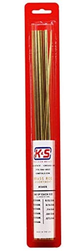 K&S Precision Metals Round Brass Rod Assortment 3405-11 Rods, .02" to 3/16" OD, 12" Length - DIY Crafts, Jewelry, Sculptures, Made in USA