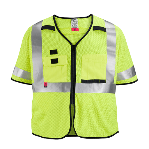 High Visibility Yellow Mesh Safety Vest - S/M