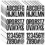 480 Pcs Waterproof 3" Vinyl Alphabet & Number Stickers - Self-Adhesive for Mailboxes, Windows, Doors, Signs, Vehicles & More, Black