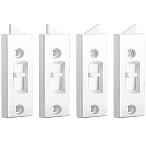 Window Latch Locks Window Parts and Hardware Tilt Latch Plastic Construction, Spring Loaded, 2 Inch Hole Center Spacing Sliding Lock Replacement