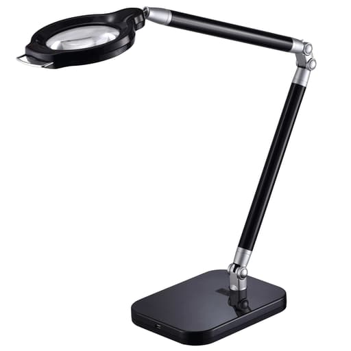 Ultra Reach Magnifier Led Desk Lamp, Black