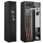 2-3 Gun Safe,Rifle Safe,Gun Safe for Rifles and Pistols,Gun Cabinet for Shotguns,Long Gun Cabinet for Shotguns with Removable Storage Shelf,LED Light,Quick Access Rifle Safes,Adjustable Shelves