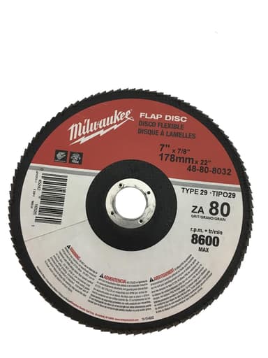 7" x 7/8" Flap Disc 80 Grit (Type 29)