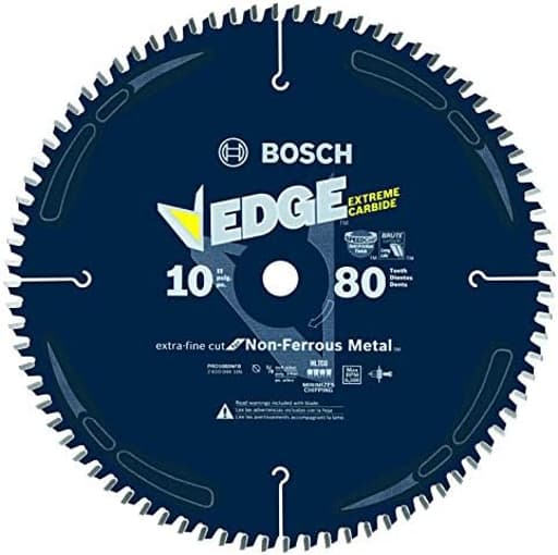 10 in 80-tooth non-ferrous metal-cutting circular saw blade