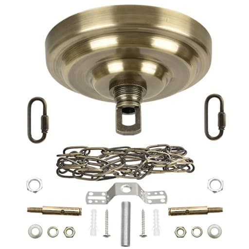 ROJOSER Heavy Duty Canopy Kit and 3.2 feet Pendant Light Fixture Chain for Chandelier or Swag Light Fixtures,Vintage Bronzer