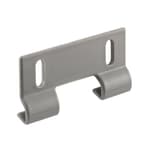 M 6191 Shower Door Bottom Hook Guide, 2 In. Hole Center Spacing, Plastic Construction, Gray in Color