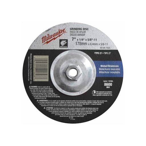 7" x 1/8" x 5/8-11" Grinding Wheel (Type 27)